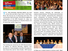 NEWSLETTER OF INTERNATIONAL ASSOCIATION OF PAEDIATRIC DENTISTRY: BRAZIL REGIONAL MEETING 2013